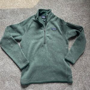 Patagonia Men's Forest Green Zip-Up Sweater